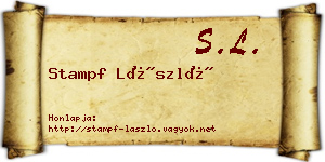 Stampf László névjegykártya